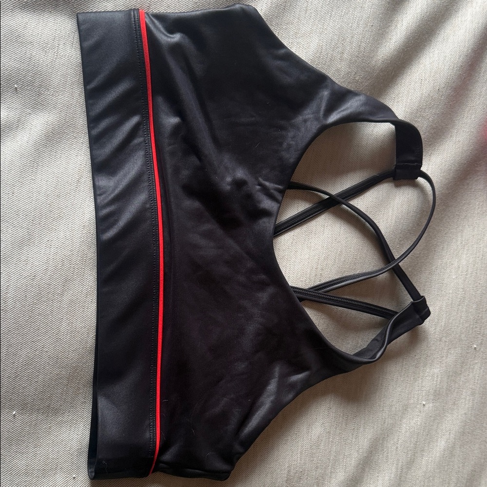Zyia black and Red Strappy Sports Bra